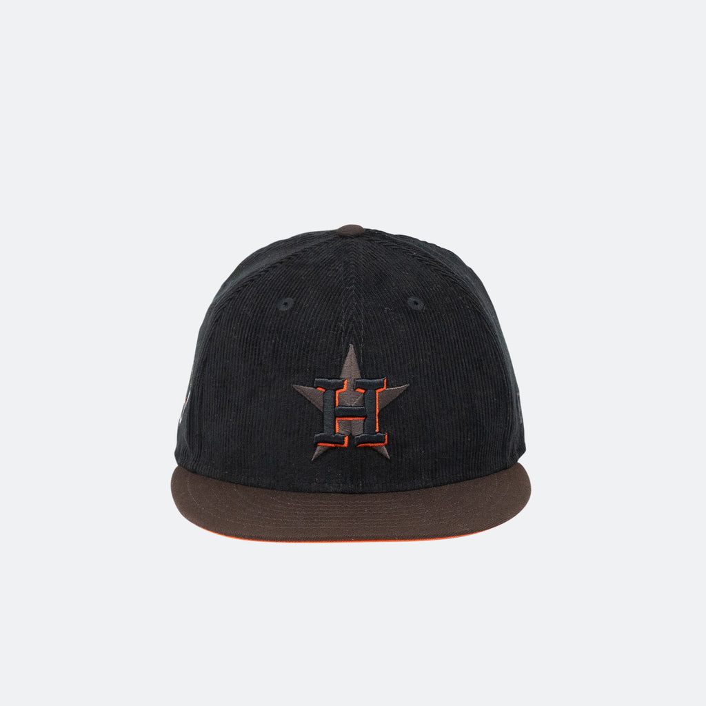 New Era Houston Astros Corduroy Visor 59FIFTY Mens Fitted Hat (White/Brown)