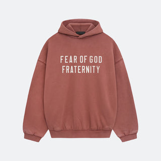 Fear Of God Essentials Heavy Fleece Hoodie - Crimson