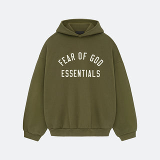 Fear Of God Essentials Fleece Hoodie - Military