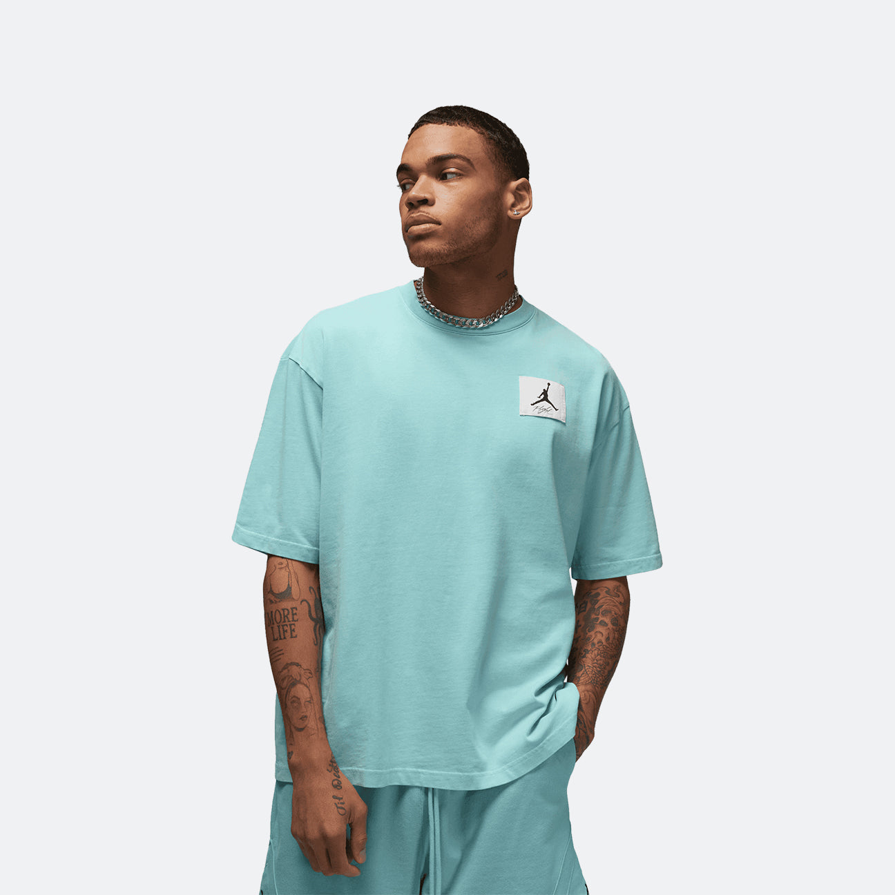 Jordan Flight Essential T-Shirt - Bleached Aqua – TheBetterGeneration