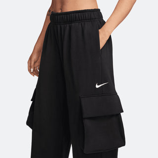 W Nike Low-Rise Oversized French Terry Open-Hem Pants