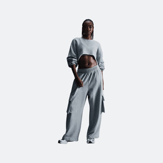 W Nike Low-Rise Oversized French Terry Open-Hem Pants