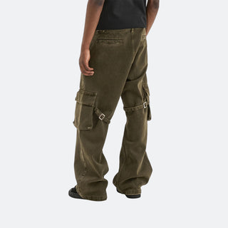 FLANEUR Phone Pocket Cargo Pants - Green
