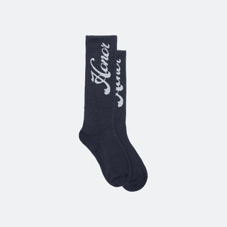 Honor The Gift Honor Script Ribbed Sock - Black