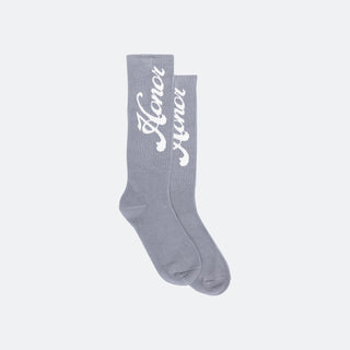 Honor The Gift Honor Script Ribbed Sock - Stone