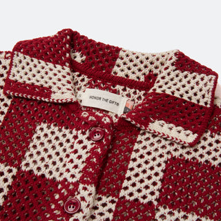 Honor The Gift Unisex Crochet SS Button Down