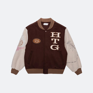 Honor The Gift Letterman Jacket - Brown