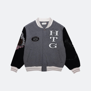 Honor The Gift Letterman Jacket - Grey