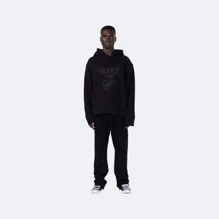 Honor The Gift Script Embroidered Sweats - Black