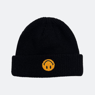 MARKET Smiley Upside Down Beanie - Black