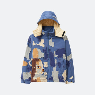 KidSuper Patchwork Canvas Zip Up Jacket